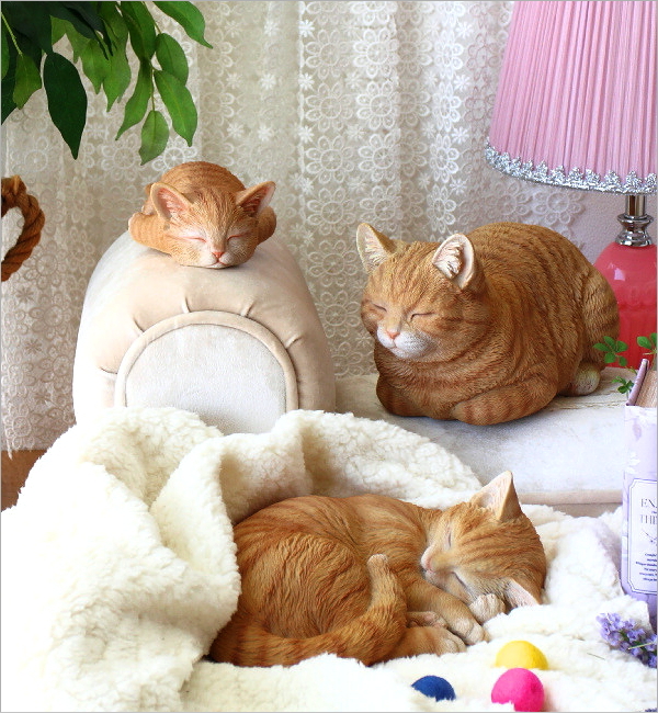 猫 置物 リアル オブジェ 玄関 インテリア ガーデニング おしゃれ