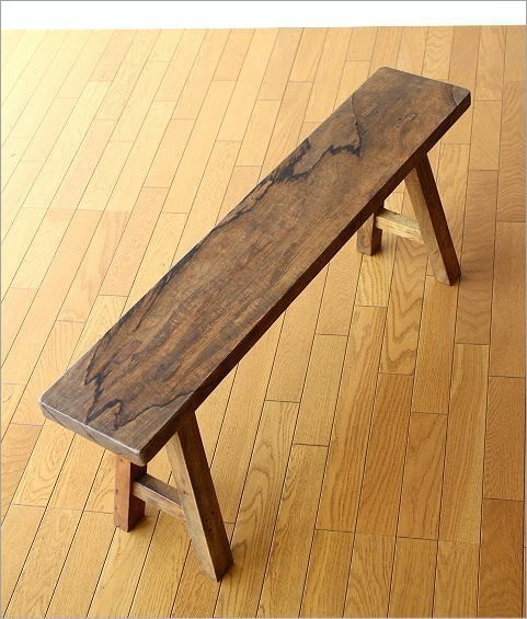 ベンチ 木製ベンチ ウッドベンチ 天然木 スリム 省スペース 長椅子 