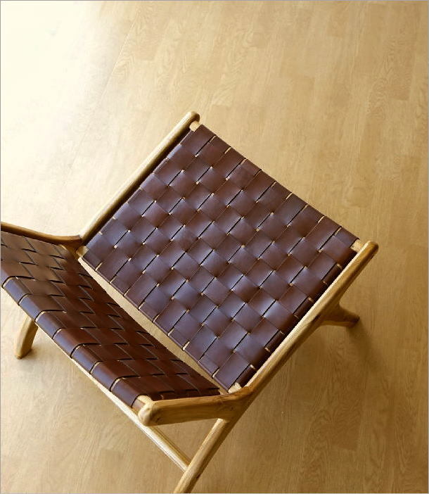 リビングチェア 本革 チーク無垢材 木製 椅子 一人掛け 一人用 