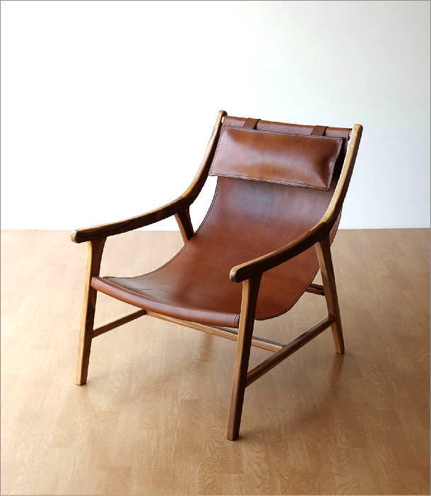 多様な多様なリビングチェア 椅子 チェアー アンティーク おしゃれ 本革 レザー チーク 無垢材 木製 天然木 本革のリラックスチェアー B ダイニング チェア
