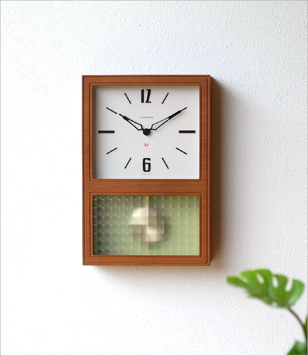振り子時計 掛け時計 壁掛け時計 おしゃれ 木製 レトロ モダン シンプル 四角 見やすい 日本製 クラシックな振り子時計 カフェブラウン  :ras0728:ギギリビング - 通販 - Yahoo!ショッピング