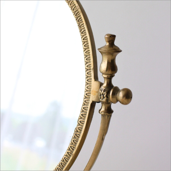 鏡 ミラー スタンドミラー 卓上ミラー おしゃれ かわいい オーバル