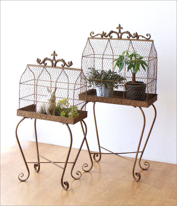 プランタースタンド 花台 プランターケージ スタンド シャビー アイアン プランタースタンド 花台 プランターケージ スタンド シャビー