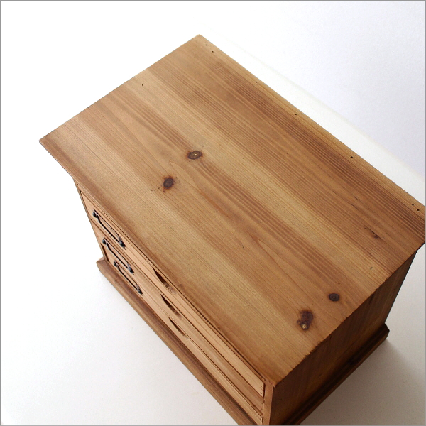 引き出しチェスト 書類ケース 木製 4段 A4 ウッド ミニチェスト レター