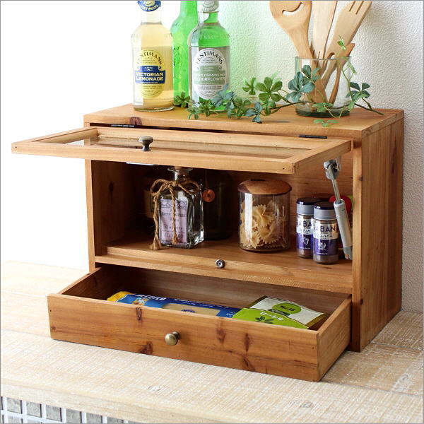 ミニキャビネット 飾り棚 スパイスラック おしゃれ 木製 ウッド 卓上