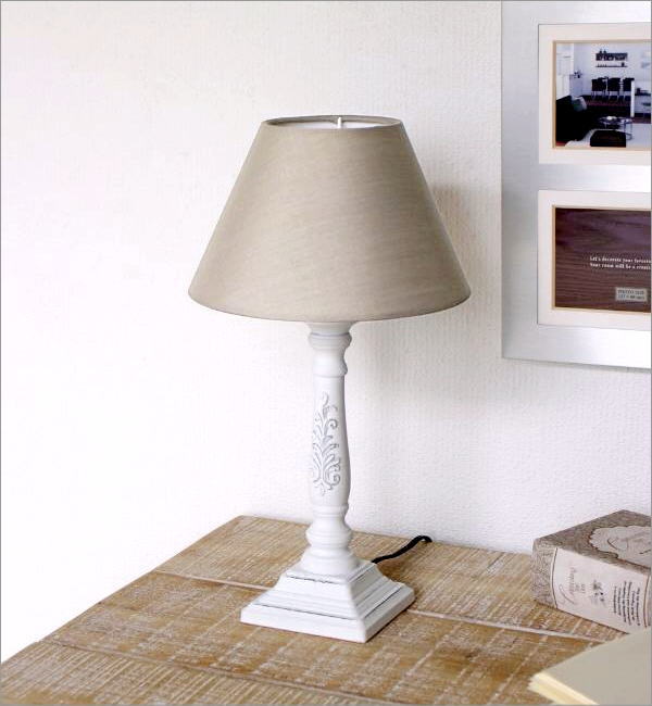 テーブルランプ おしゃれ ウッド 天然木 クラシック フレンチシャビー