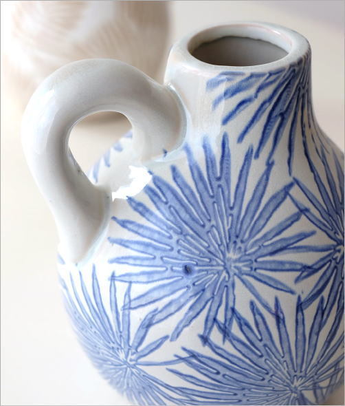 花瓶 花びん 陶器 おしゃれ シノワズリ フラワーベース レトロ