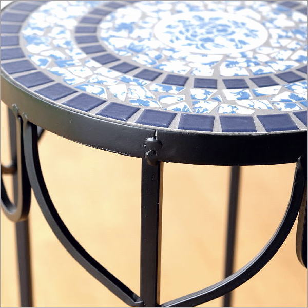 花台 フラワースタンド おしゃれ タイル かわいい アイアンとタイルの