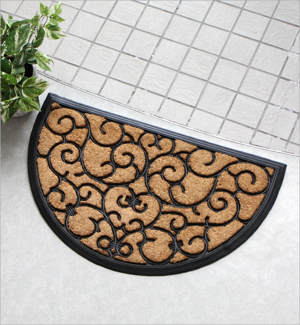 玄関マット 屋外 半円形 おしゃれ モダン カフェ ナチュラル