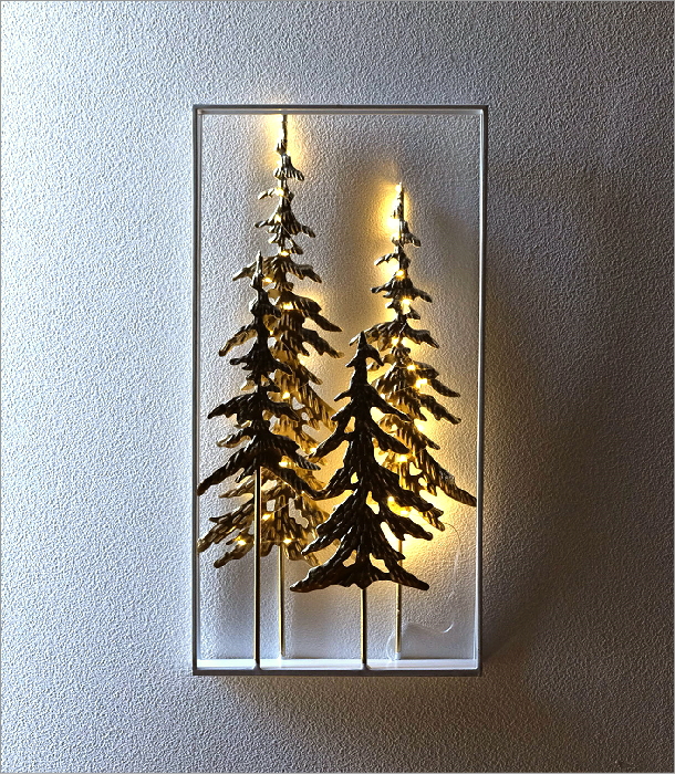 クリスマスツリー 壁掛け インテリア 壁飾り アイアン アートパネル 木