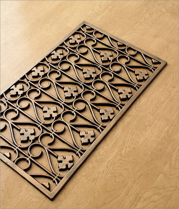 DGM-134ラバーマットアンティークgolg＆パターン(1)