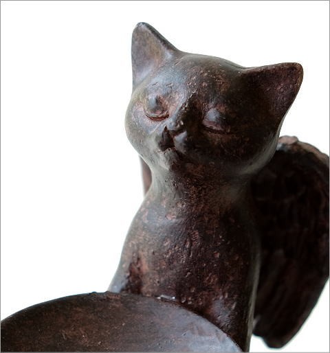 猫 置物 アンティーク 玄関 鍵置き トレイ かわいい おしゃれ 天使