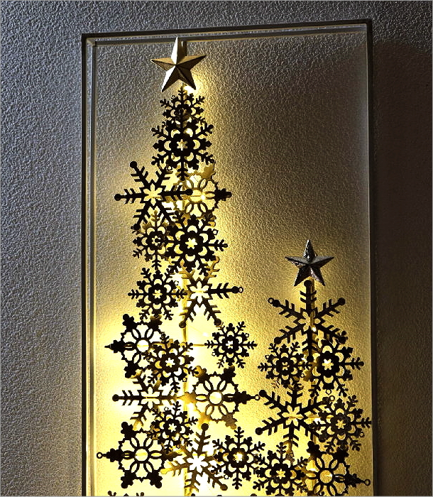 クリスマスツリー 壁掛け インテリア 壁飾り アイアン アートパネル 木