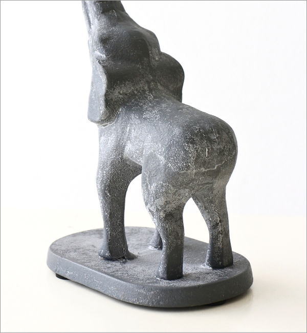 ドアストッパー ゾウ かわいい アイアン 鉄鋳物 玄関 室内 置くだけ