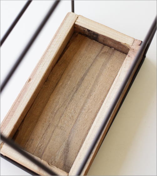 木製ハウス型小物入れ　置物 ウッドボックス アイアンハウス トレイ おしゃれ ハウス型 小物入れ