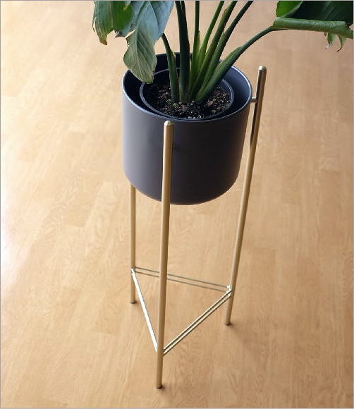 エレガンス アイアン プランタースタンド - トレイ付き フラワースタンド 鉢スタンド おしゃれ 花台 アイアン 軽量 プランター