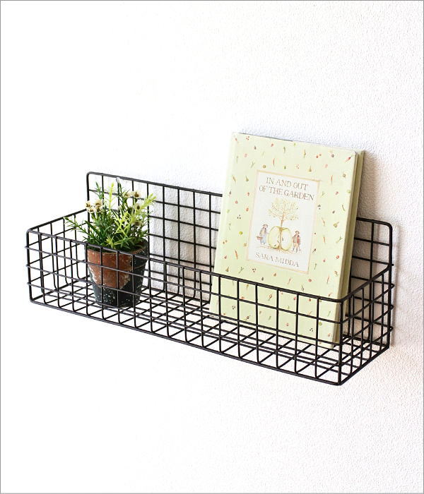 アイアンメッシュの壁掛けラック(1)