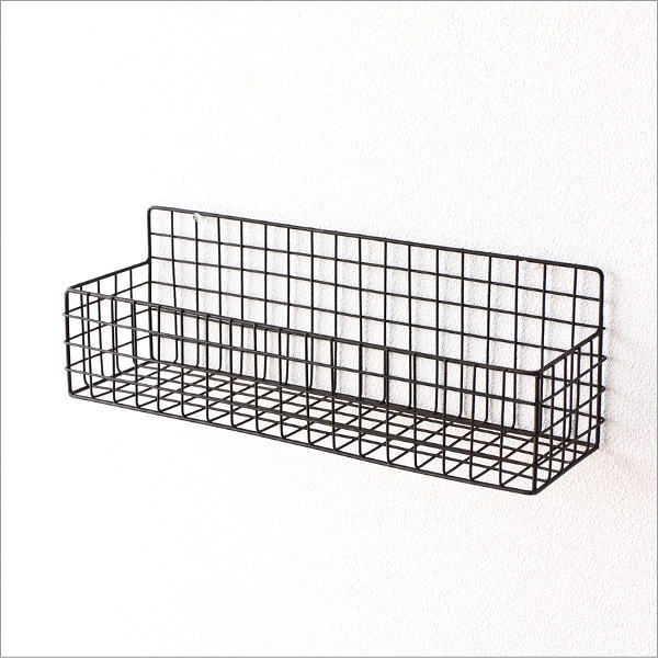 アイアンメッシュの壁掛けラック(5)