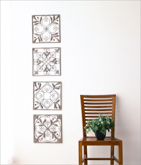 壁飾り アイアン 壁掛け インテリア おしゃれ リーフ 葉 パネル