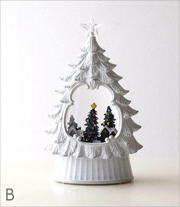 スノードーム クリスマス LEDライト キラキラ 光る クリスマスツリー