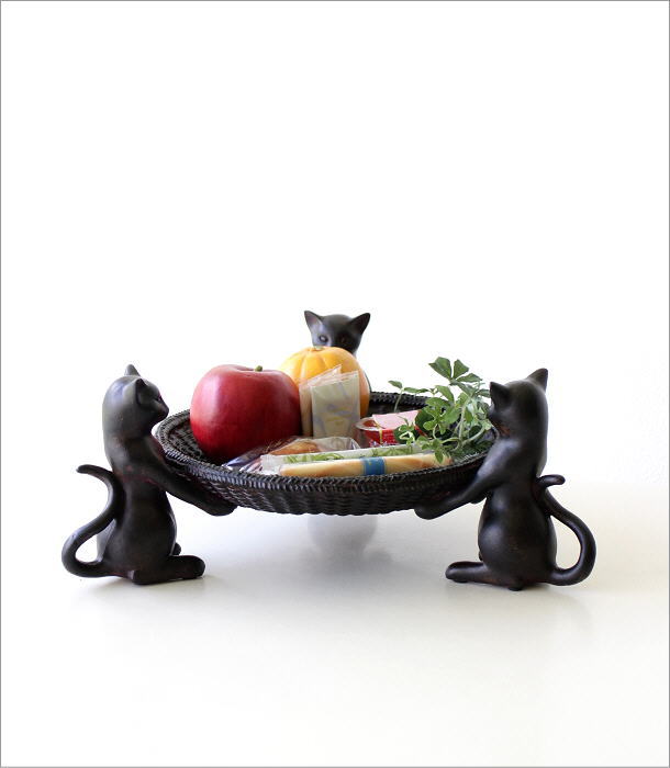 トレー トレイ 小物入れ おしゃれ 猫 雑貨 ねこ ネコ 果物 野菜 卓上