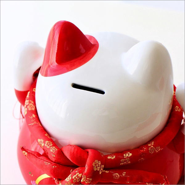 貯金箱 招き猫 置物 かわいい 陶器 500円玉 金運 開運 おしゃれ 可愛い