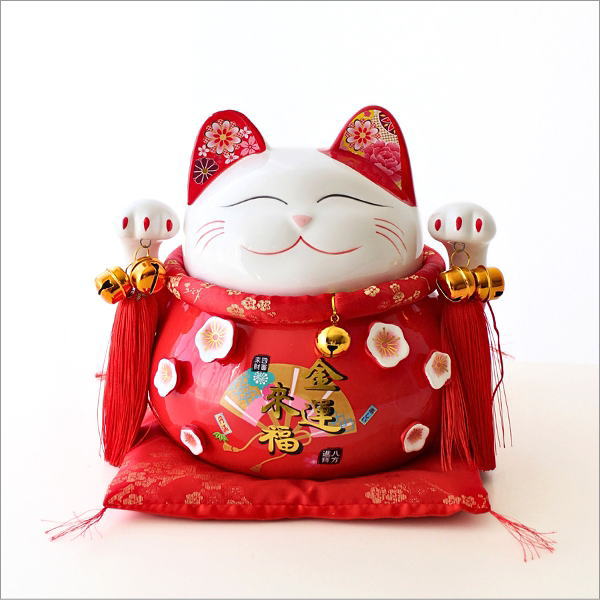 貯金箱 招き猫 置物 かわいい 陶器 500円玉 金運 開運 おしゃれ 可愛い