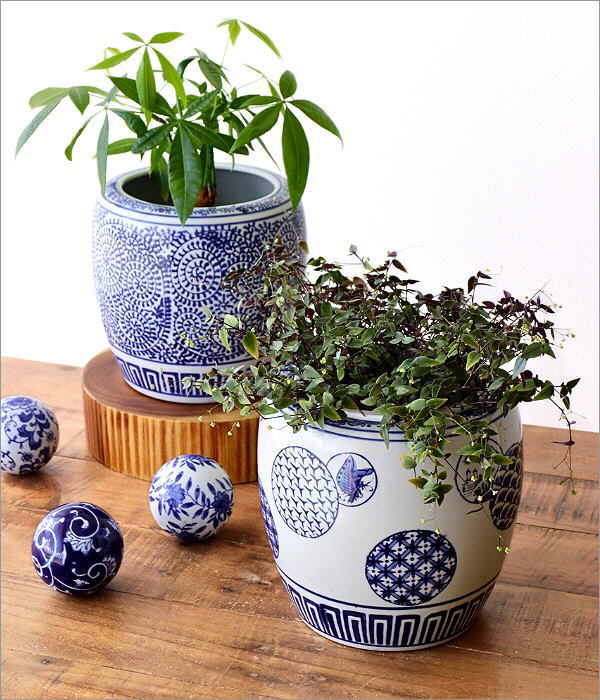 植木鉢 おしゃれ 陶器 火鉢 陶器鉢 メダカ鉢 金魚鉢 丸型 和風 観葉