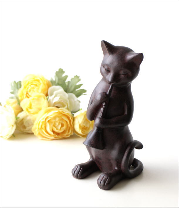 猫 ネコ ねこ 置物 おしゃれ オブジェ かわいい 楽器 小物