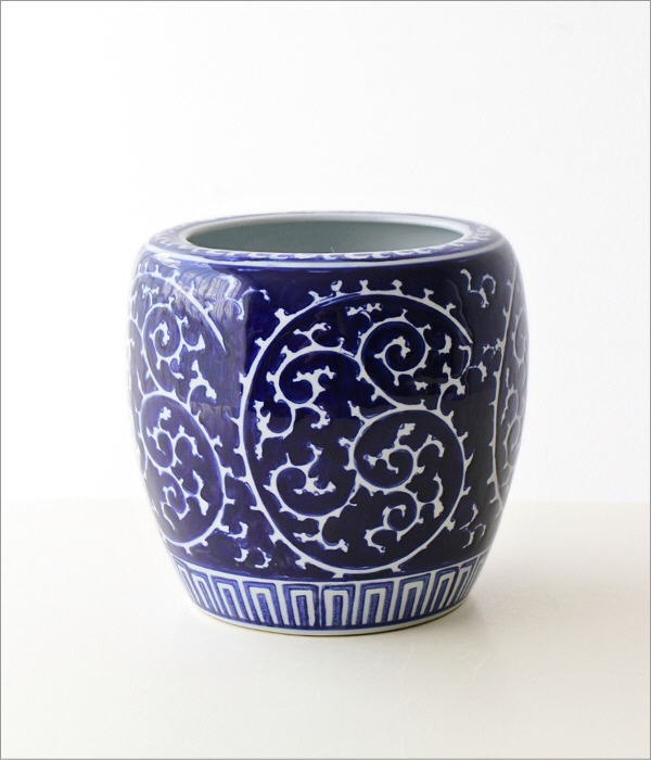 植木鉢 おしゃれ 陶器 火鉢 陶器鉢 メダカ鉢 金魚鉢 丸型 和風 観葉