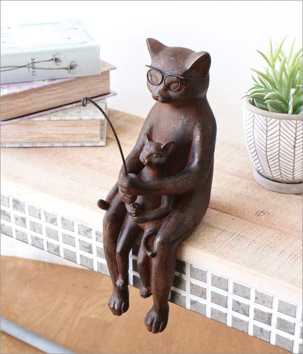 猫 ネコ ねこ 置物 おしゃれ かわいい 親子 雑貨 オブジェ