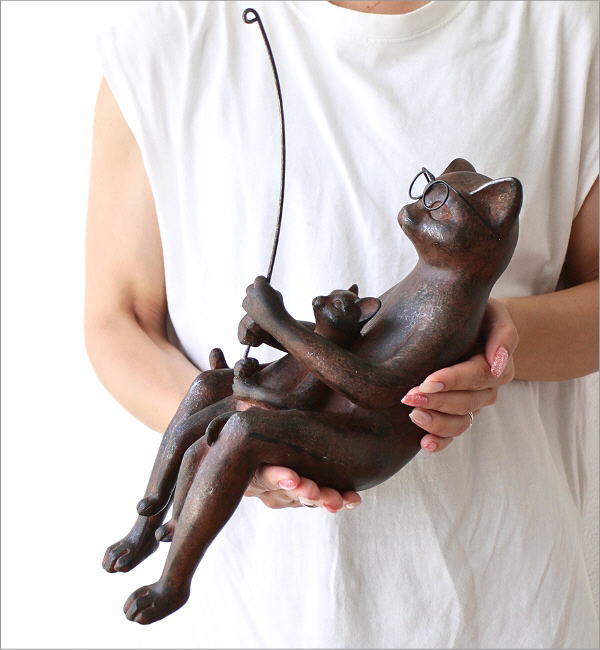 猫 ネコ ねこ 置物 おしゃれ かわいい 親子 雑貨 オブジェ