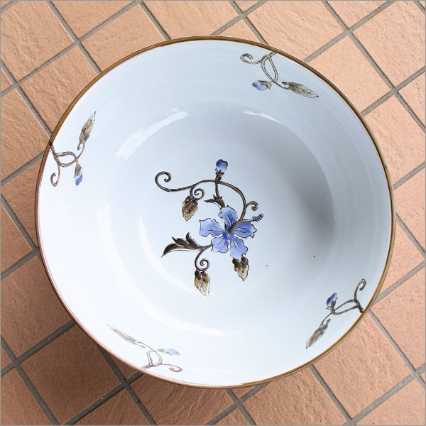 水鉢 おしゃれ 陶器 睡蓮鉢 大きい スイレン鉢 すいれん鉢 ハス鉢 はす