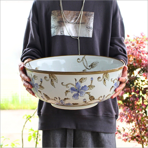 水鉢 おしゃれ 陶器 睡蓮鉢 大きい スイレン鉢 すいれん鉢 ハス鉢 はす