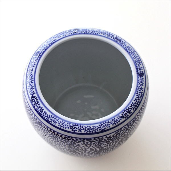 植木鉢 おしゃれ 陶器 火鉢 陶器鉢 メダカ鉢 金魚鉢 丸型 和風 観葉