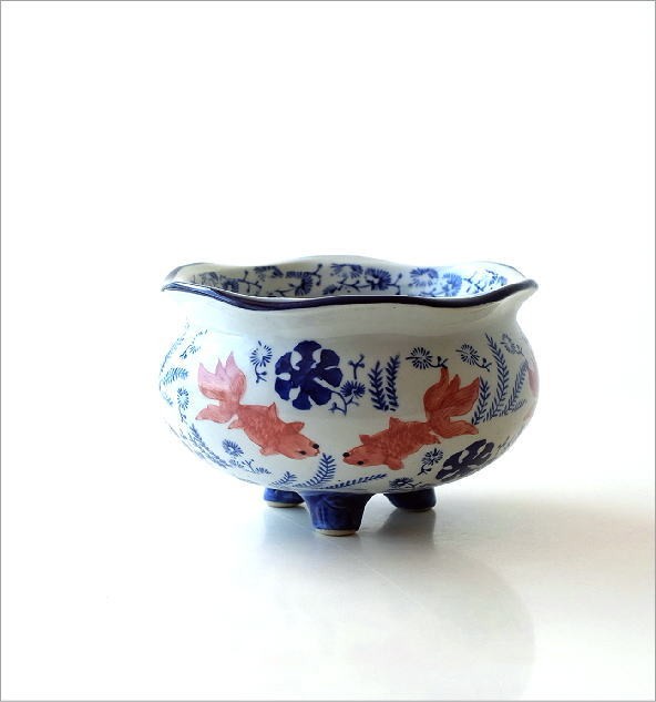 金魚鉢 おしゃれ 陶器 メダカ鉢 和風 レトロ アンティーク ビオトープ