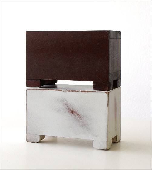 小物入れ 引き出し ミニチェスト 卓上 木製 陶器 アンティーク