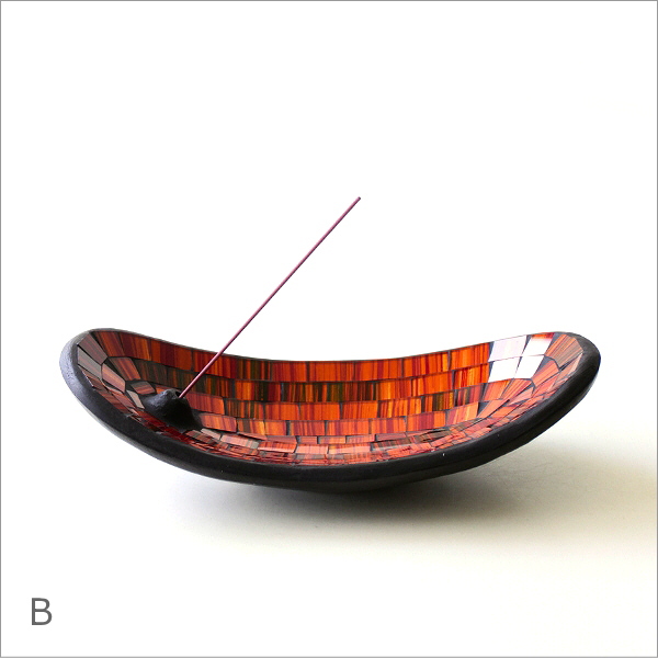 お香立て ガラス おしゃれ 横置き 陶器 灰がこぼれない 線香立て 香炉