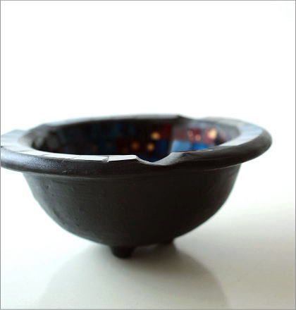 モザイクガラスの灰皿　サークル(2)