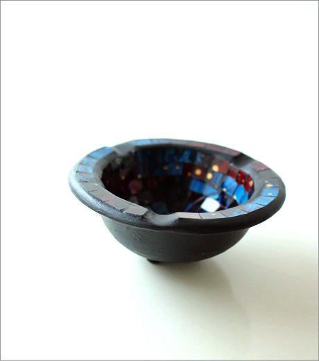 モザイクガラスの灰皿　サークル(5)