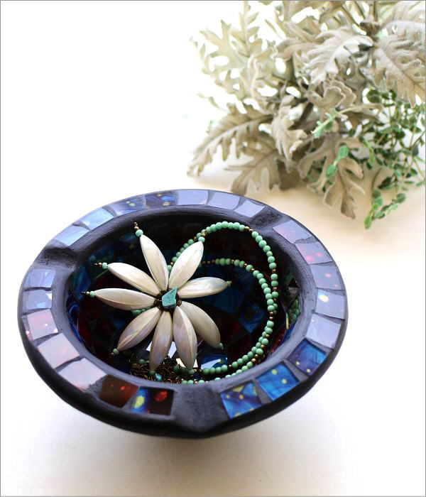 灰皿 ガラス おしゃれ アンティーク 卓上 小物入れ 丸 かわいい 可愛い