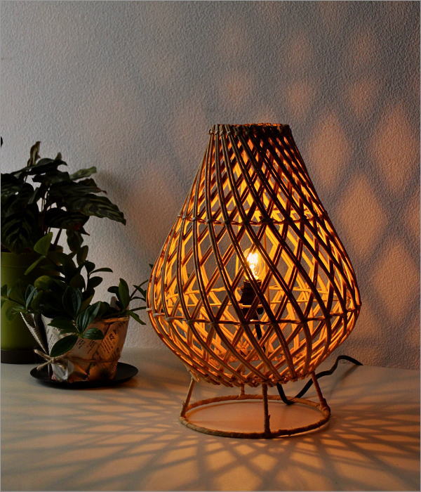 ラタン スタンドランプ フィグ(2)
