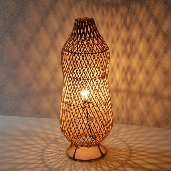 ラタンスタンドランプピーナッツ