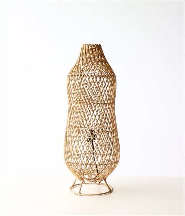 スタンドランプ おしゃれ ランプ 照明 ラタン フロアランプ アジアン