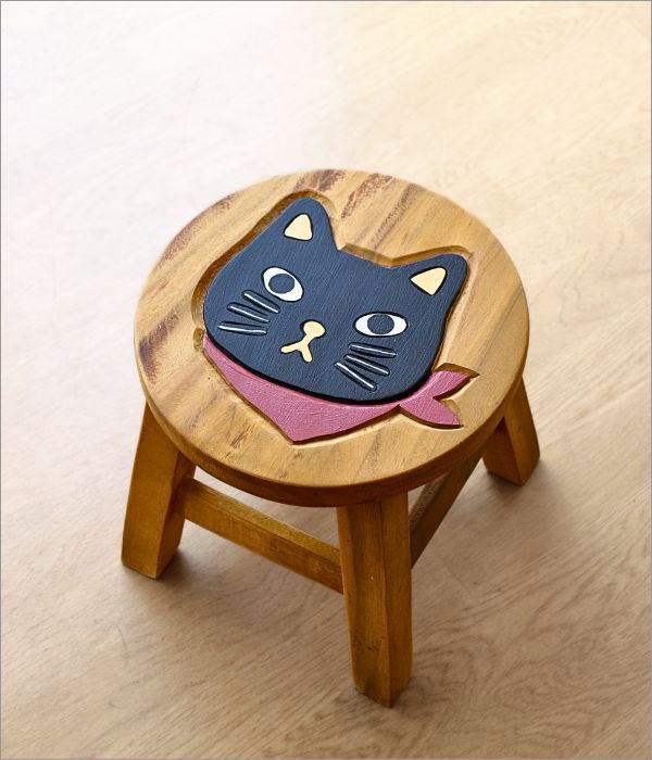 天然木　スツール2台セット　サイドテーブル　ねこベット　ミニ椅子 天然木 スツール2台セット サイドテーブル ねこベット ミニ椅子 天然木