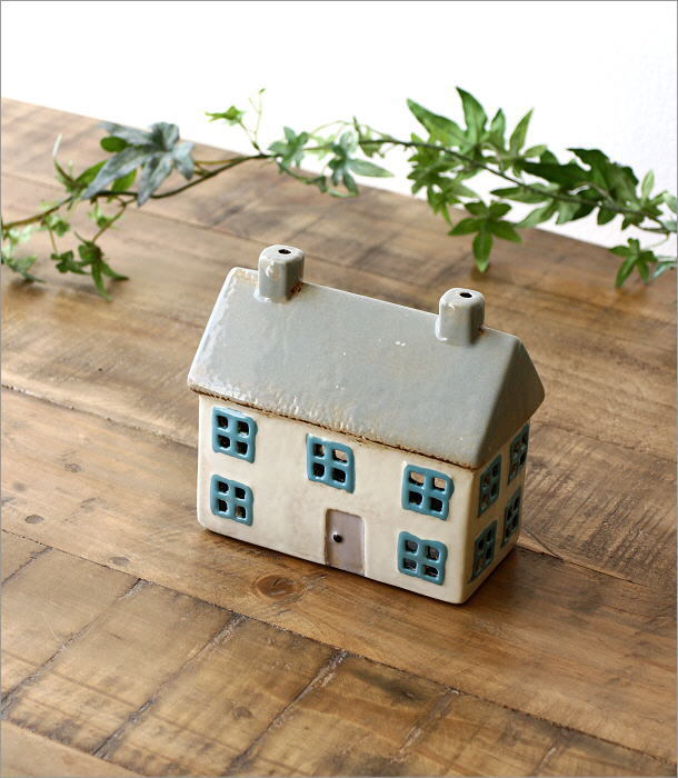 キャンドルホルダー 陶器 家 おしゃれ 北欧 おうち 置き物 置物