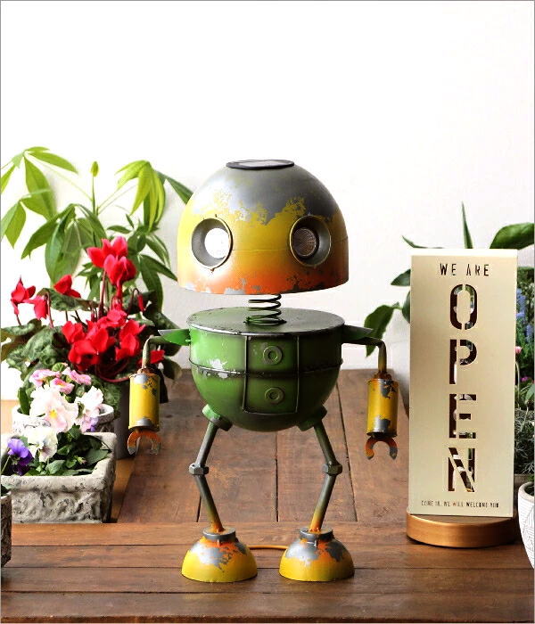 ロボット 置物 ガーデン オーナメント アンティーク オブジェ 玄関 庭