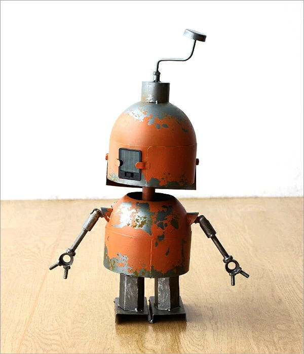 ロボット 置物 ガーデン オーナメント アンティーク オブジェ 玄関 庭