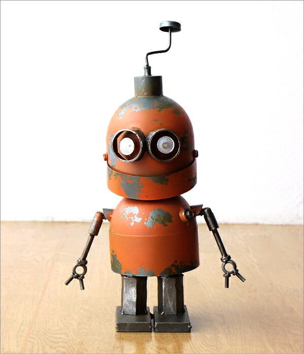 ロボット 置物 ガーデン オーナメント アンティーク オブジェ 玄関 庭