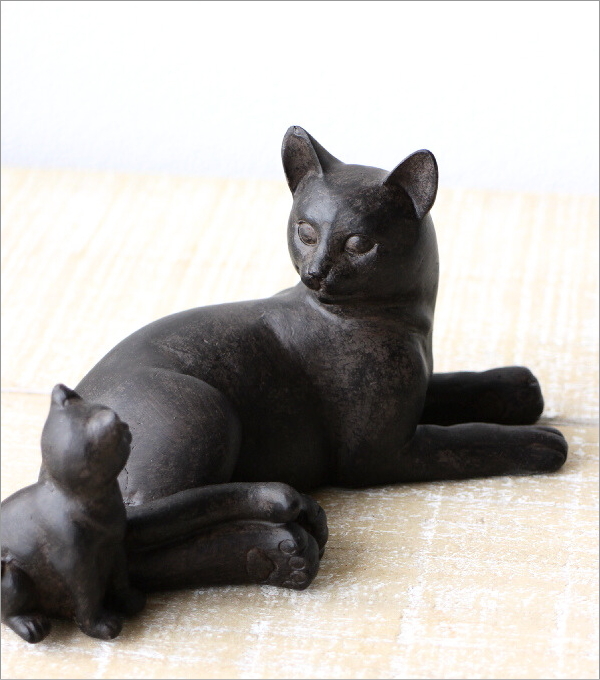 猫の置物　樹脂製　アンティーク 猫 置物 おしゃれ アンティーク 小さい 樹脂 ねこ ネコ オブジェ